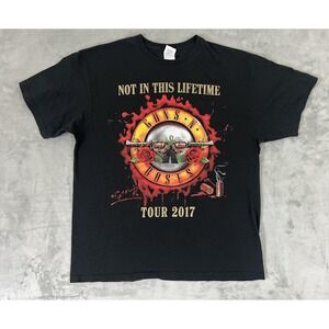 Guns N' Roses Shirt Mens XL Black Not In This Lifetime Tour 2017 Double Sided‎